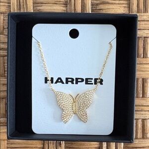 Harper Radiant Gold Butterfly Pendant